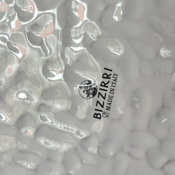 Bizzirri Made in Italy White Hand-painted Terracotta Serving Platter - Picture 5 of 6